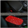 OTOSTAR Bling Bling Car Armrest Cover Luster Crystal Car Center