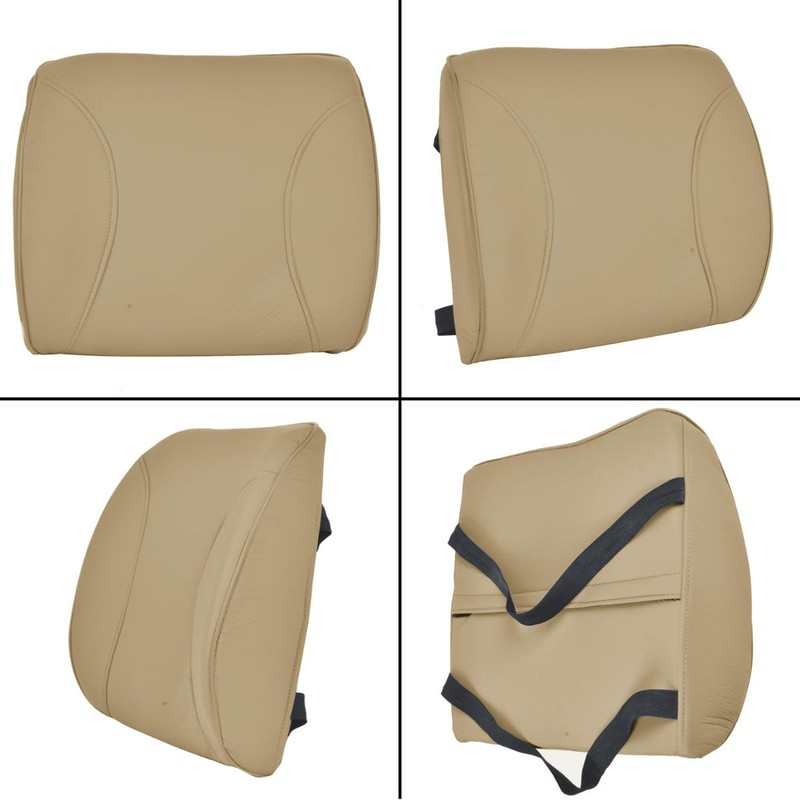 BDK Universal Fit Cushioned Back Car Support Lumbar - (Beige)