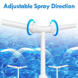 WOOCAI Swimming Pool Waterfall Pond Fountain - Pool Accessories Splash Water for above Ground Pools Adjustable Pool Aerator Decorations Outdoor Water Jet Summer Backyard Pool Stuff Things