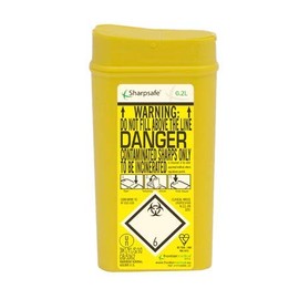 Sharpsafe Yellow Sharps Bin - 0.2L