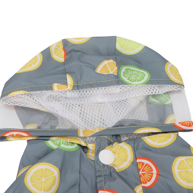 Dog Raincoat Hooded Reflective Windproof Breathable Lightweight Pet Rain Jacket