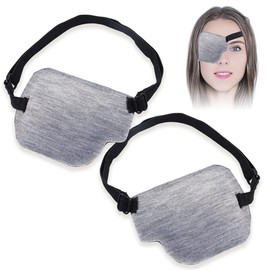 Rimikuru Single Eye Patch Right and Left Eye, Set of 2, 3D Eye Patch, Eye Mask, 3D Blackout Eye Patch (Gray)