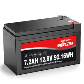 SDULIBITIY 12V LiFePO4 Battery - 12 Volt 7.2Ah Lithium Battery LiFePO4 2000+ Deep Cycle Rechargeable Built-in BMS Battery Perfect for RV Kids Scooters, Fish Finder, Solar, Off-Grid Applications