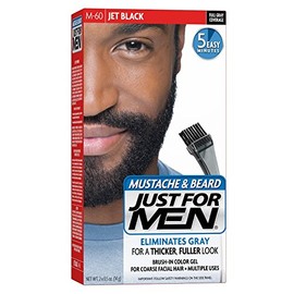 Just for Men Color Gel Mustache, Beard & Sideburns 115 Jet Black 1 Each
