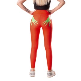 ComfyCamper Christmas Leggings Costume for Women Ladies Girls - Tights Pants Santa Claus Candy Cane Womens, S Green