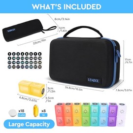 Pastillero mensual para 2 tomas al día, pastillero para 30 días AM/PM con bolsa para pastillas semanal, 32 comparOrganizador de pastillas mensual 2 vece Multicolor