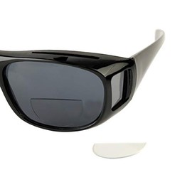 TRIFUTORO High Magnification Power Stick On Bifocal Lenses Reusable Reader Adhesive Sticker Reading Sunglass Glasses 6.0-4.5 (Clear, 2.75, multiplier_x)