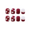 24pcs Nail Tips Nice Nails Small Floral Pearl Nails for