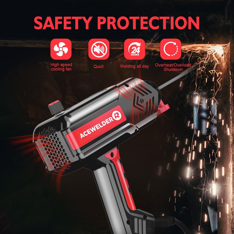 ACEWELDER Handheld Welder 110V, Welding Machine 120A Portable Stick Welder,