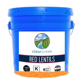Red Lentils | 25 LBS | Emergency Food Storage Bucket | Non-GMO | Vegan | Bulk
