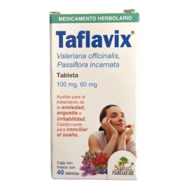 Taflavix 40 Tabs Con Valeriana Y Pasiflora Sabor Sin sabor