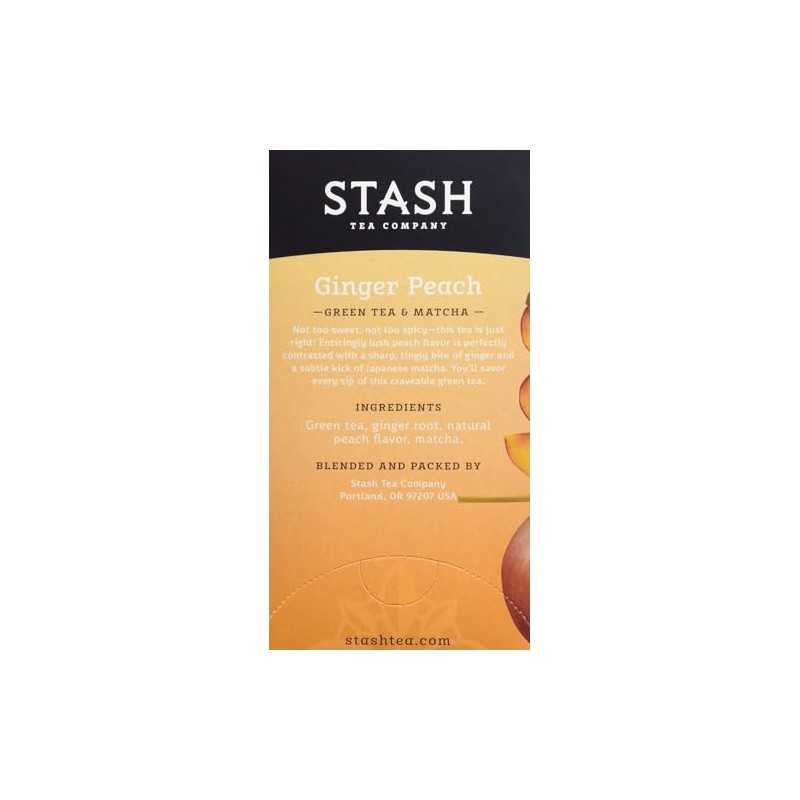 Stash Ginger Peach Green Tea with Matcha - 18 Count