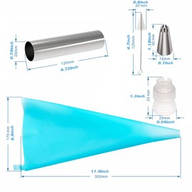 VolksRose 12pcs Cannoli Tubes Kit, Cream Horn Mold, Stainless Steel Cannoli Forms Tubular Shaped Baking Molds for Danish Pastry Lady Lock Form Croissant Shell Ice Cream Puff Waffle Cream Roll