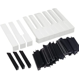 Jiayouy 88 Key Piano Keytops Plastic Piano Key Tops Replacement Black + White Complete Set
