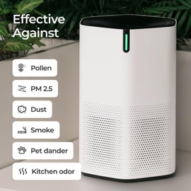 SonoHealth AirPro Purifier for Home and Bedroom | HEPA 14 Filter | Ultra-Quiet Air Cleaner | Activated Carbon Filter and Essential Oil Diffuser - 1 Pack