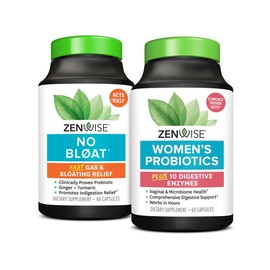 Zenwise Womens Probiotic + No Bloat Bundle - Probiotics, Digestive Enzymes for Gut Health and Bloating Relief