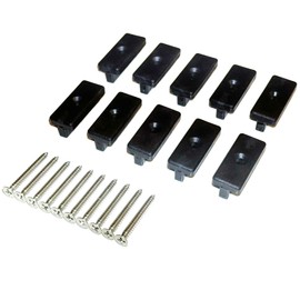 Eye Garden 14525c Compatible with Eyewood 4 Wood Deck, Flooring Material, Fixtures, Set of 10, Stainless Steel, Screws Included, Black