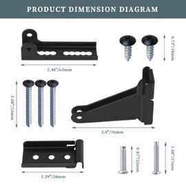 Storm Door Closer Bracket in Black Color for Larson, Pella, Anderson, emco Storm Door Replacement Parts, Storm Door Repair Kit 1 Set