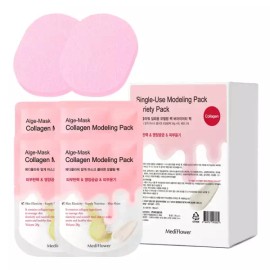 Mediflower [메디플라워] 일회용 모델링팩 버라이어티 팩 콜라겐 28g 4개 + 해면 2개 Mediflower Disposable Modeling Pack Variety Pack Collagen 28g 4pcs + Sea Sponge 2pcs