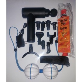 Tiger Tail Lot of 3 Handheld Percussion Massage Gun Foam Roller Stick Vibrating Massager