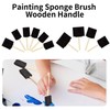 10 PCS Sponge Brushes, Black Foam Paint Brushes with Wood