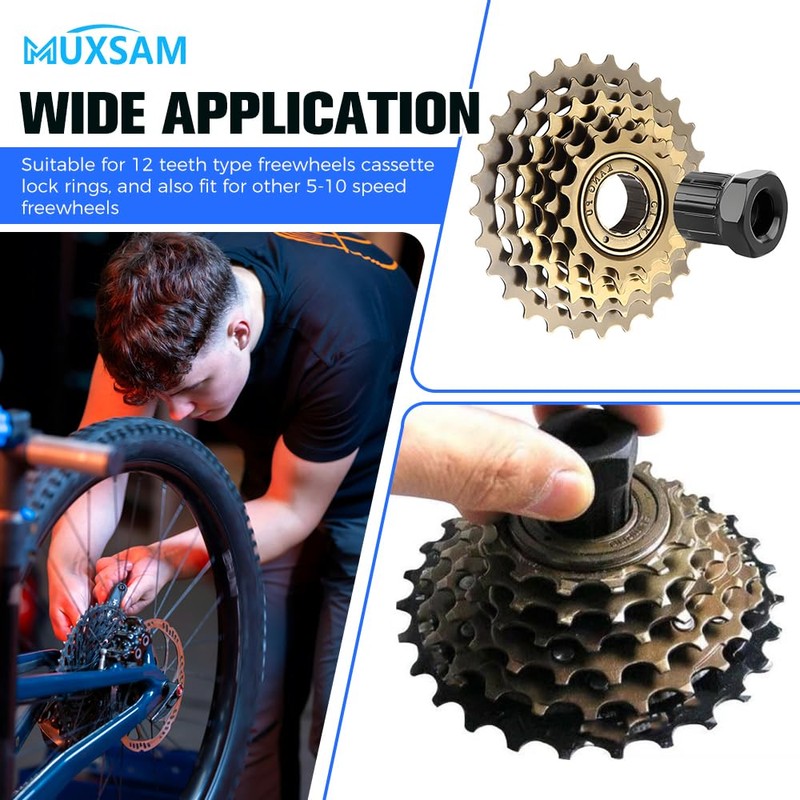 MUXSAM 6PCS Bike Freewheel Remover Bicycle Freewheel Removal Tool,Bike Cassette