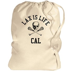 FUNNYSHIRTS.ORG Lax Is Life Cal College Student: Canvas Laundry Bag