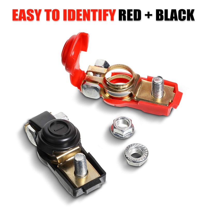 Frienda 6 Pcs Car Copper Battery Terminal Clamps Connectors Quick
