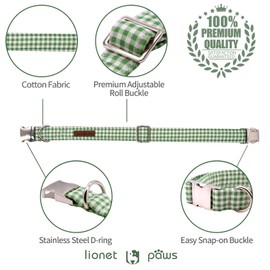 Lionet Paws Dog Collar with Bowtie, Durable Adjustable Comfortable Cute Collar for Dogs and Cats Boy or Girl Gifts