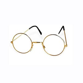 KBO13418 Glasses grandma/grandpa Gold without lenses