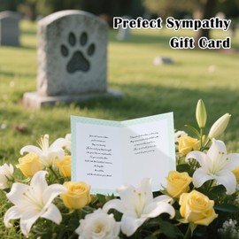 FLYAB Pet Loss Sympathy Gift - 3D Heart Gold Foil Pet Sympathy Cards for Loss of Cats Dogs Loved One Bereavement Gifts -Forever In Your Heart