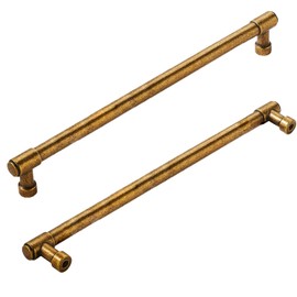 khtumeware 2 Pack 12 Inch(305mm) Vintage Antique Brass Cabinet Pulls Kitchen Cabinet Hardware for Cupboard Drawer Handles Dresser Pulls