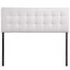 Hawthorne Collections Queen Vinyl Tufted Panel Headboard in White