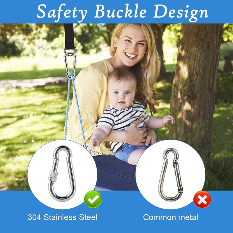Exsbtay Set of 2 swing attachments, hammock attachment, swing suspension,