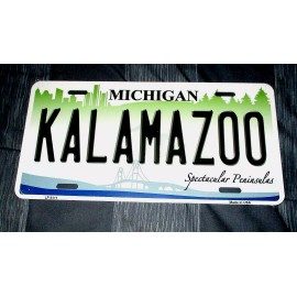 KALAMAZOO MICHIGAN Metal License Plate #05 - NEW