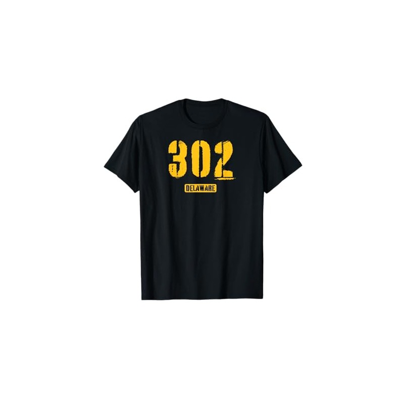 302 Delaware Rough Stencil Design T-Shirt