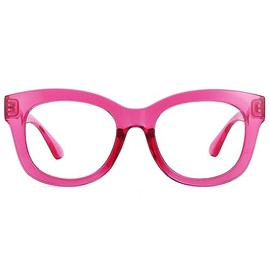 YOBOCO Oversized Reading Glasses Women 1.5 Large Readers Ladies Stylish Designer Reading Glasses 1.5，Pink