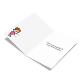 NobleWorks - 1 Happy Birthday Greeting Card Funny - Cartoon Comic Humor, Celebrate Birthdays Notecard - Ancient Civilizations C6785BFG