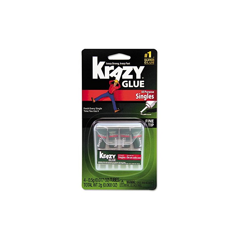 Krazy Glue Instant All Purpose Single Use Tubes 4 ea