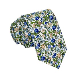 Kebocis Boy's Tie Cotton Necktie for Kids, White