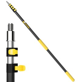 Opow 5.6-24 FT Reach Telescopic Extension Pole, Multi-Purpose Aluminum Alloy Telescoping Rod with Universal Twist-on Metal Tip Flip-Lock Design, for Painting Cobweb Dusting, Window Cleaning, Christmas