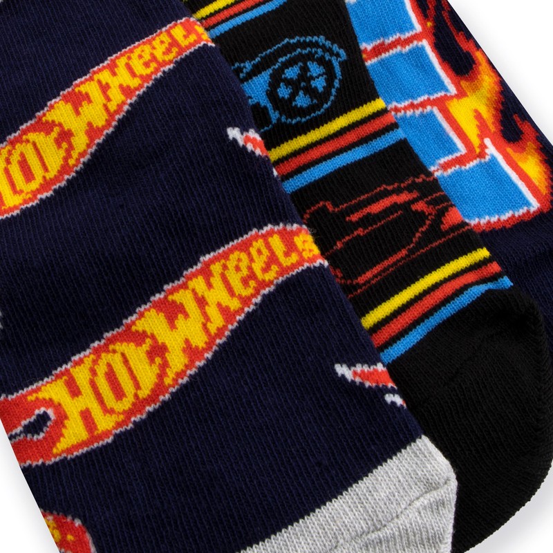 Hot Wheels Socks, socks for children, multipack socks, black