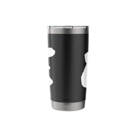 Letter E - Capital Marker Hand Written Style Upper Case Stainless Steel Insulated Tumbler