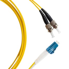 Eardion LC to ST Fiber Patch Cable, 1M (3.28ft) Single Mode Duplex Fiber Jumper 9/125um OS1 LSZH - LC ST Singlemode Duplex Patch Cords