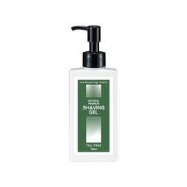 &SH Natural Premium Shaving Gel 5.3 oz (150 g) for Tea Tree/Shave Aloe Skin Gentle Moisture Moisture for Dry Skin, Tetry, Tea Tree, Tea Tree