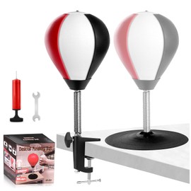 NZQXJXZ Punch Bag for Desk, Punching Ball Table with Super Strong Suction Cup and Table Clamp for Office Table and Counter, Funny Gift for Friends or Coworkers
