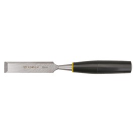 TOPEX Wood Processing - Various Widths to Choose From 6-38mm - With Wooden Handle / Wood Chisel / Carving Tool for Wood Carving / Chrome Vanadium Steel - 22mm