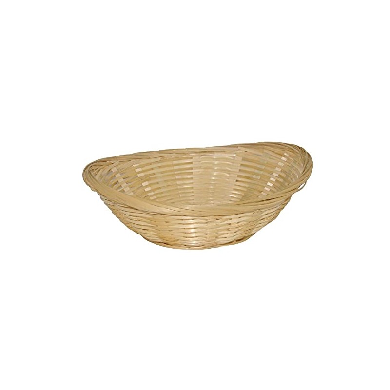 Olympia Wicker Oval Bread Basket 228X178mm Catering Breakfast Canvas Bag