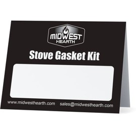 Midwest Hearth Wood Stove Replacement Gasket Kit for Woodburning Stoves - Graphite Impregnated Fiberglass Gaskets and Adhesive (1/4" x 84" Rope)