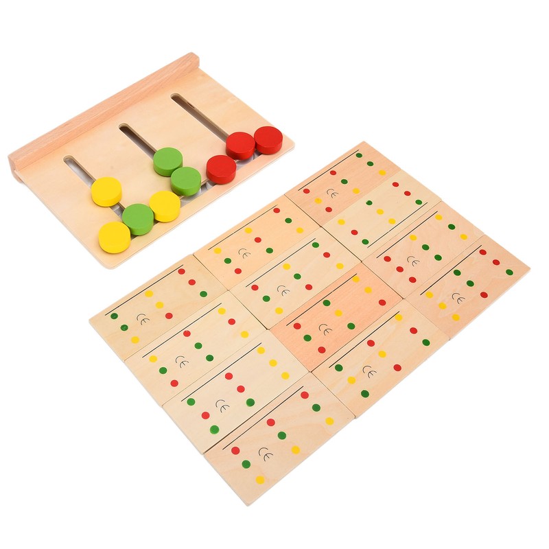 Wooden Slide Puzzle Children Funny Color Sorting Matching Logic Game